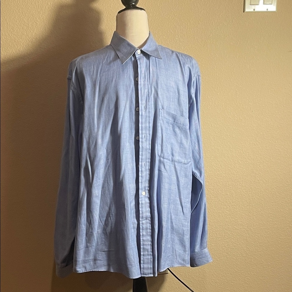 Valentino Uomo Light Blue Patterned Shirt